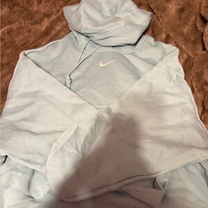 Blue/ Teal NIKE cropped hoodie